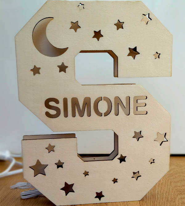 Cartello In Legno Personalizzato Con Nome Per Cameretta – Larghezza 35 Cm – Scegli Colore E Font