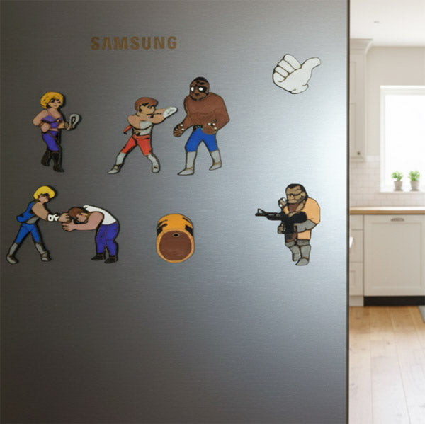 Double Dragon magneti in legno retrogame