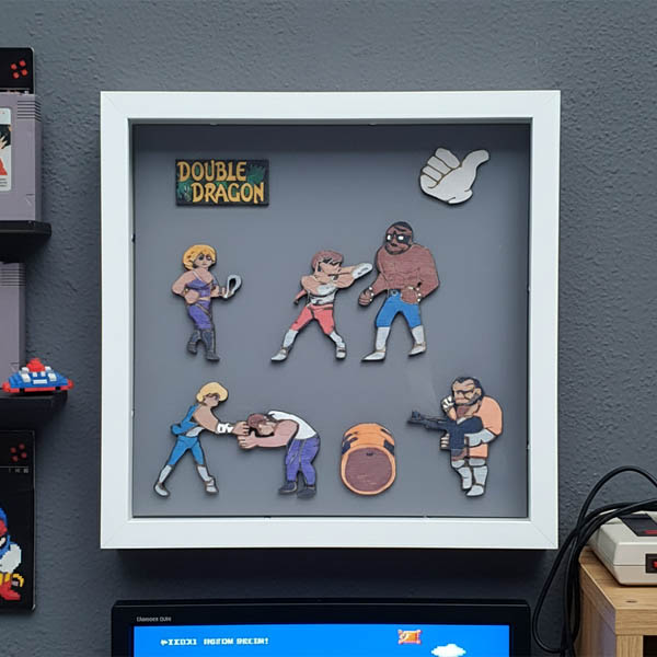 Diorama in legno Double Dragon Retrogame