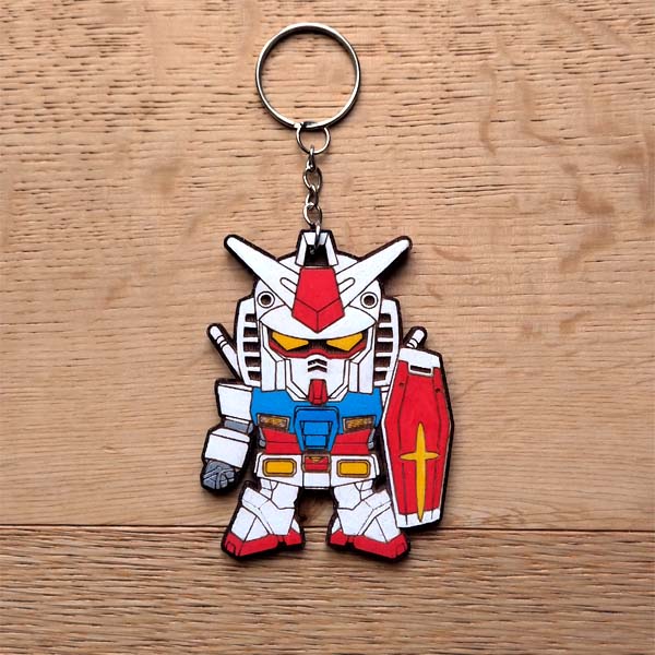Portachiavi in legno Gundam
