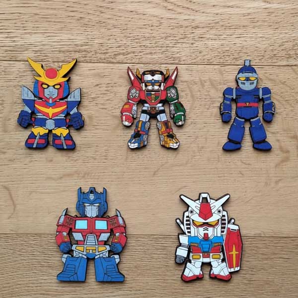 Set magneti robot anni 80