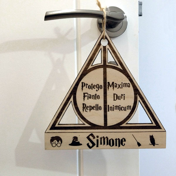 Targa in legno Harry Potter