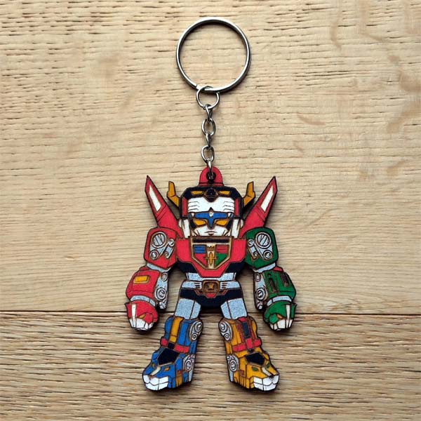 Portachiavi in legno Voltron