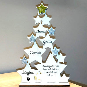 Albero Stelle di Natale personalizzato con nomi – Samurai's Cut Albero Stelle di Natale personalizzato con nomi – Samurai's Cut