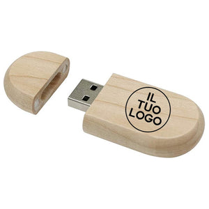 Chiavetta USB in legno personalizzata regalo aziendale