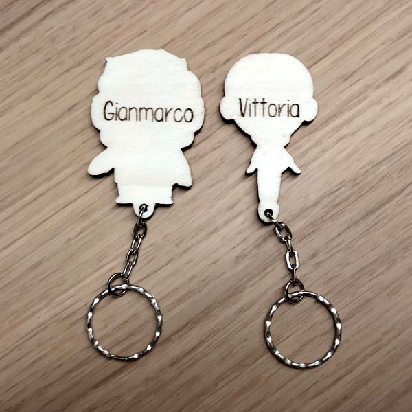 Coppia portachiavi film UP in legno personalizzabile regalo per innamorati San Valentino