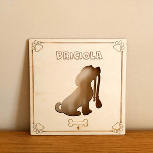 Porta guinzaglio in legno personalizzato regalo per cani