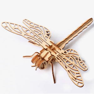 puzzle 3D libellula legno