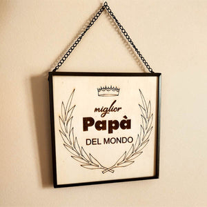 Targa In Legno Ispiratrice Per Papà: Preghiera "Watch Over Him And Bless Him" – Decorazione Murale Rustica 33x15 Cm, Regalo Cristiano