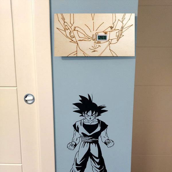 Termometro digitale in legno Vegeta Dragon Ball regalo fan